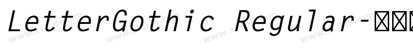 LetterGothic Regular字体转换